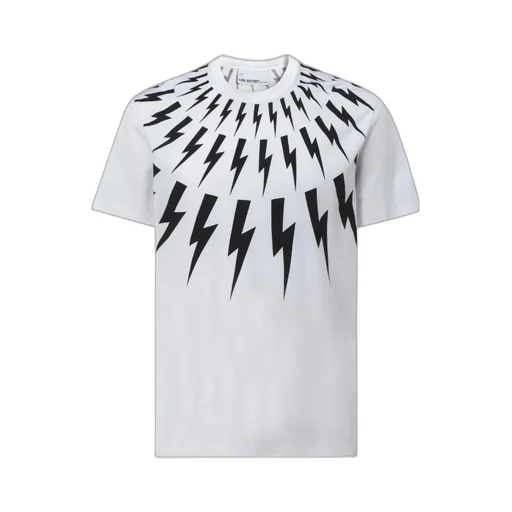 Thunderbolt Print Crewneck T-Shirt