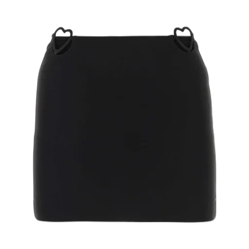 Heart Cut-Out Detailed Zipped Mini Skirt