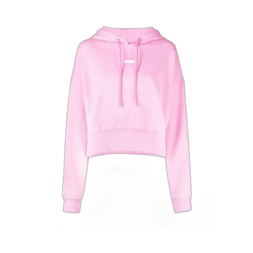 Logo Printed Cropped Hoodie