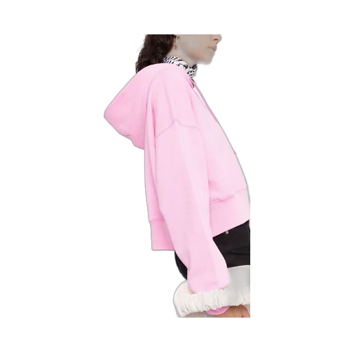 Logo Printed Cropped Hoodie