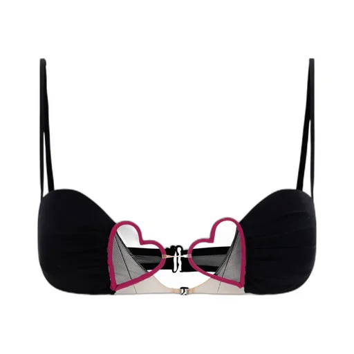 Heart-Motif Underwire Bra