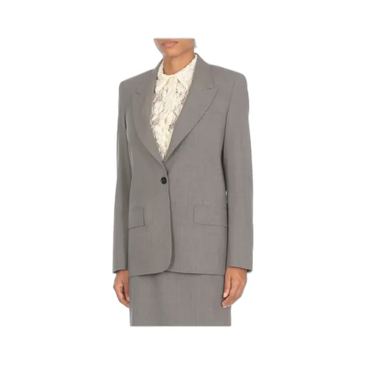 Logo-Appliqué Single-Breasted Tailored Blazer