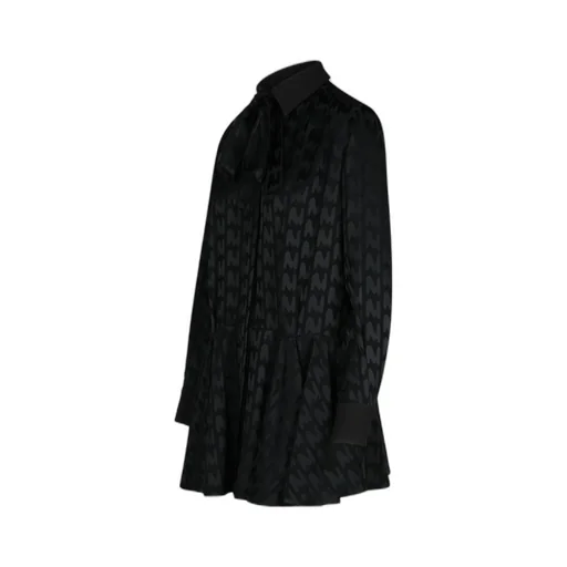 All-Over Patterned Long-Sleeved Dress