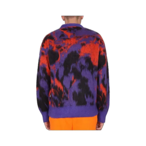 Abstract Printed Long-Sleeved Cardigan