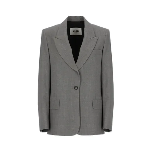 Logo-Appliqué Single-Breasted Tailored Blazer