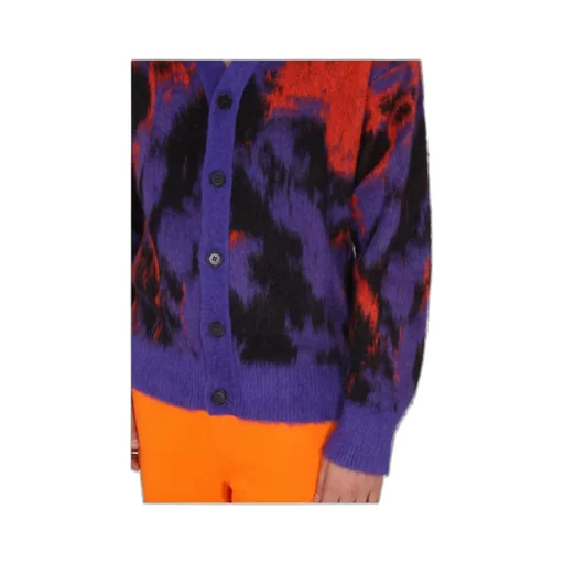 Abstract Printed Long-Sleeved Cardigan