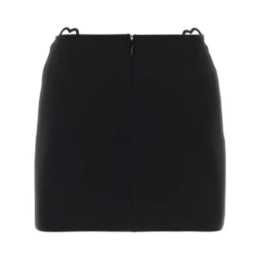 Heart Cut-Out Detailed Zipped Mini Skirt