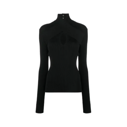 Wrap Detail Turtleneck Top