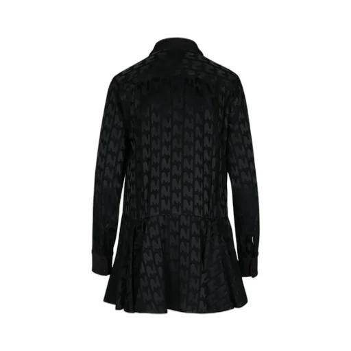 All-Over Patterned Long-Sleeved Dress