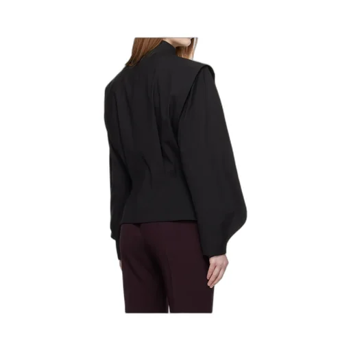 Buckle-Fastening High-Neck Jacket