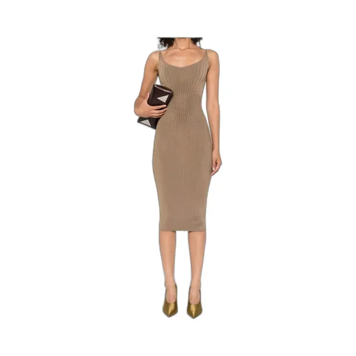 Ribbed Spaghetti-Strap Dress