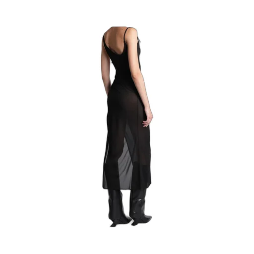 Asymmetrical Side-Split Midi Dress