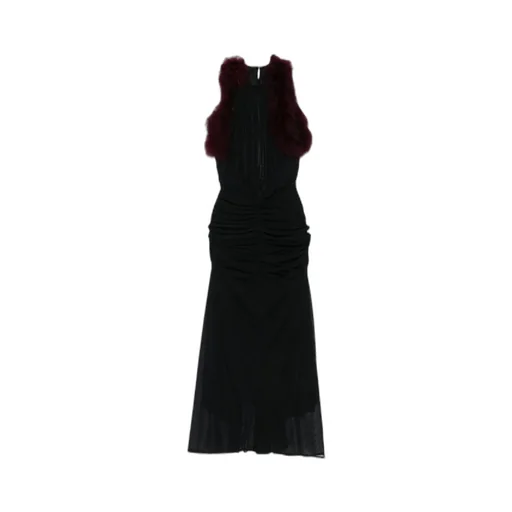 Trimmed Gathered Dress