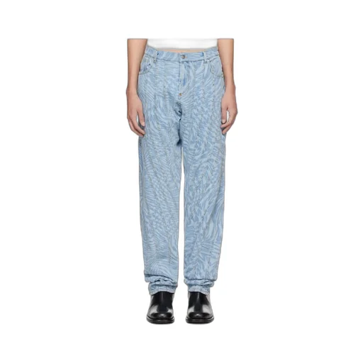 Star-Print Tapered Jeans