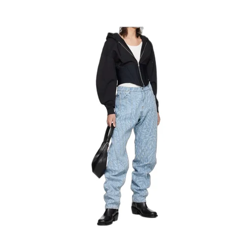 Star-Print Tapered Jeans