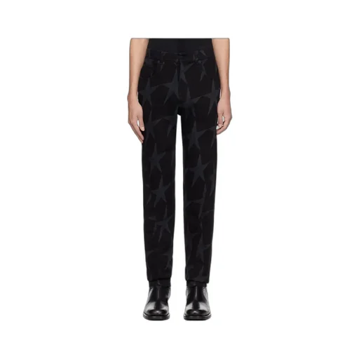 Star-Print Denim Pants
