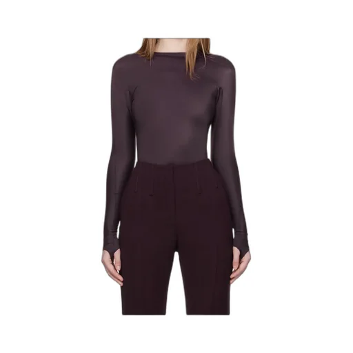 Embossed-Logo Long-Sleeve Bodysuit