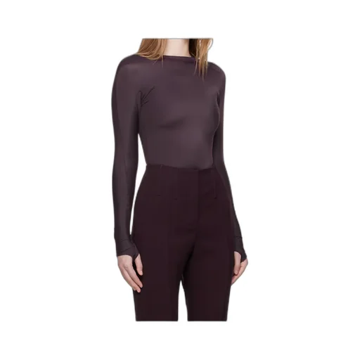 Embossed-Logo Long-Sleeve Bodysuit