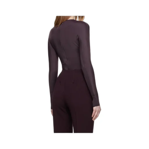 Embossed-Logo Long-Sleeve Bodysuit