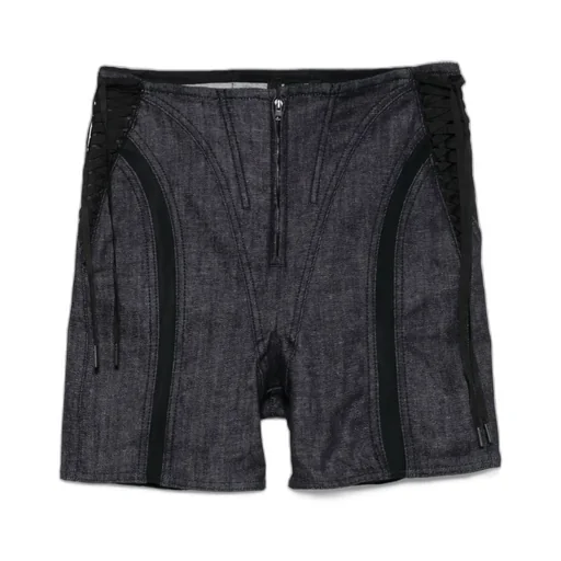 High-Waisted Zipped Shorts