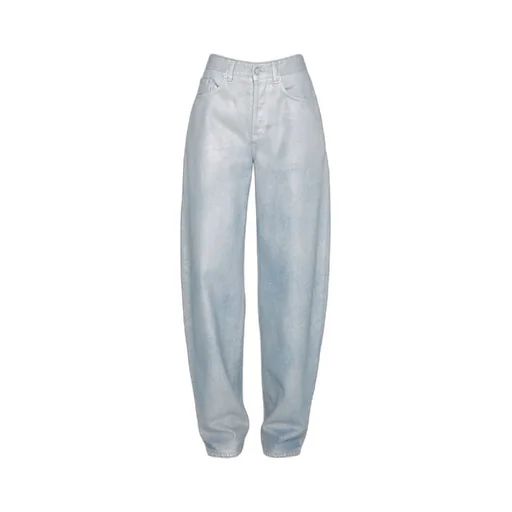 Lace-Up High-Waist Jeans