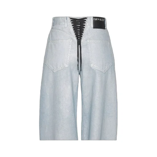Lace-Up High-Waist Jeans