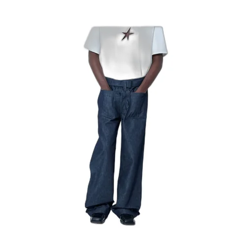 Belted Jeans