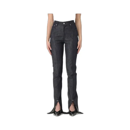 Logo Patch Piercing-Detailed Jeans