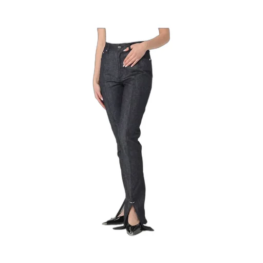 Logo Patch Piercing-Detailed Jeans