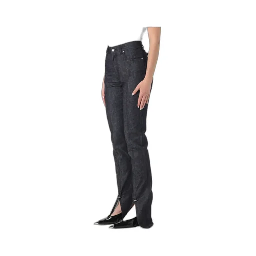 Logo Patch Piercing-Detailed Jeans