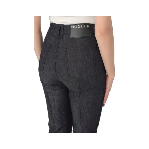 Logo Patch Piercing-Detailed Jeans