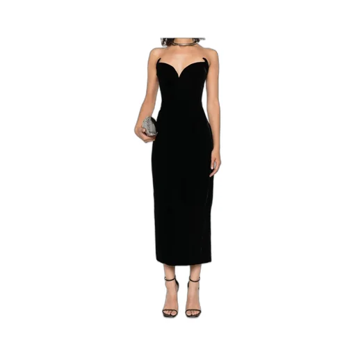 Signature Sweetheart-Neckline Velvet Dress