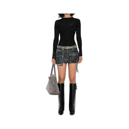 Ruched Mesh Bodysuit