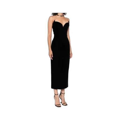Signature Sweetheart-Neckline Velvet Dress