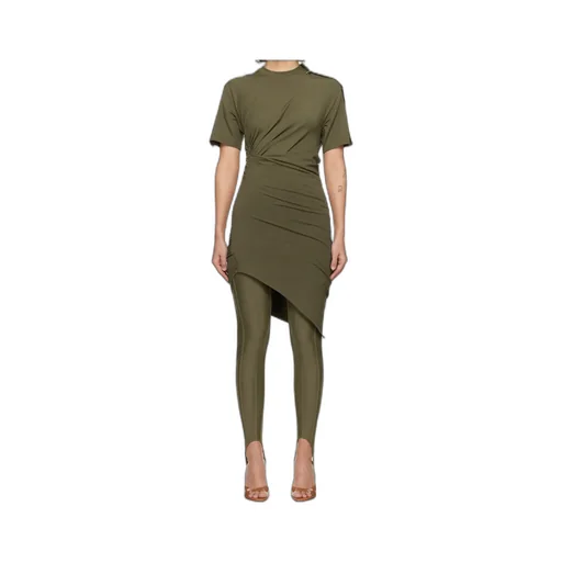 Piercing-Detail Midi Dress