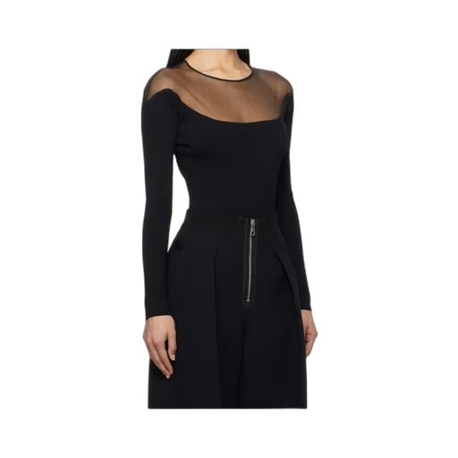 Sheer-Panelled Bodysuit