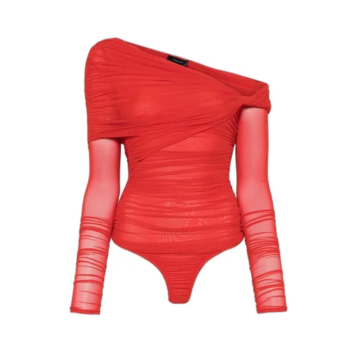 Off-Shoulder Ruched Bodysuit