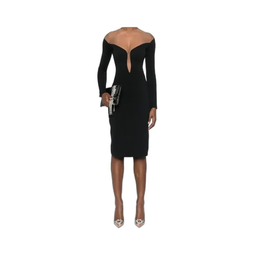 Double-Layer Midi Dress