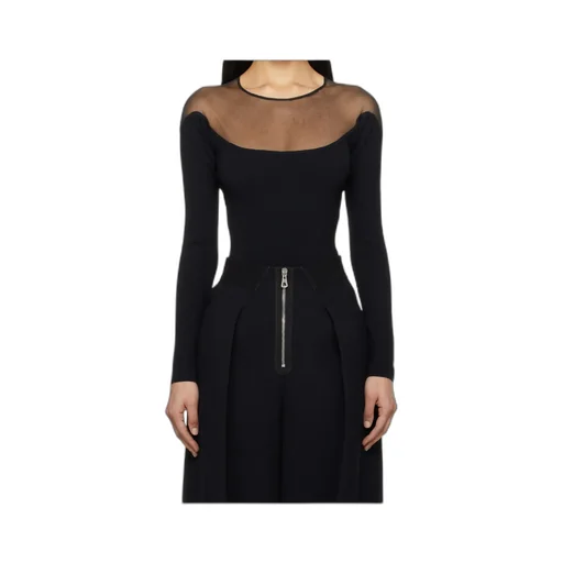 Sheer-Panelled Bodysuit
