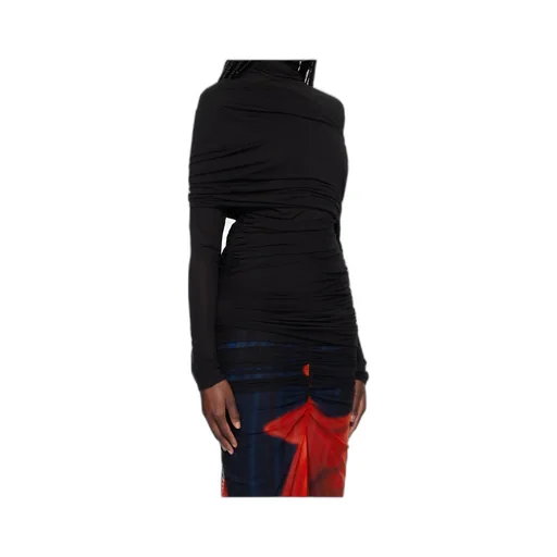 Ruched Turtleneck Top