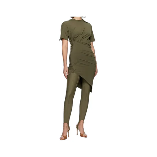 Piercing-Detail Midi Dress