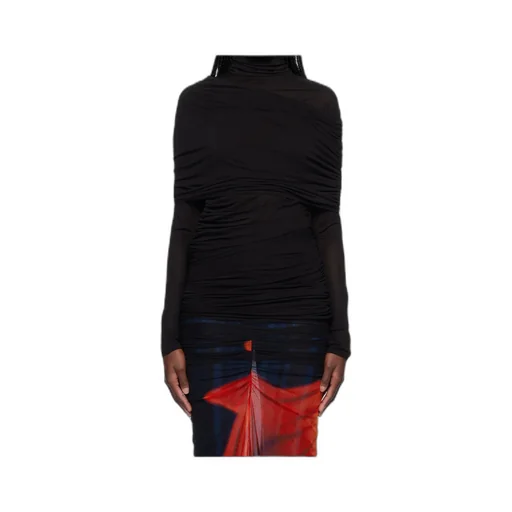 Ruched Turtleneck Top