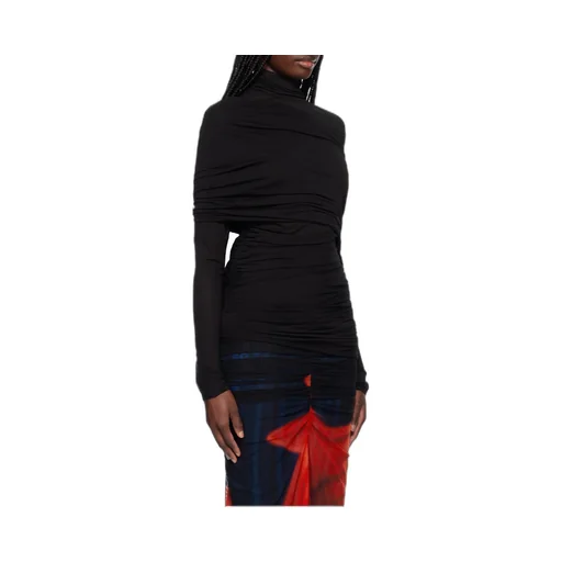 Ruched Turtleneck Top