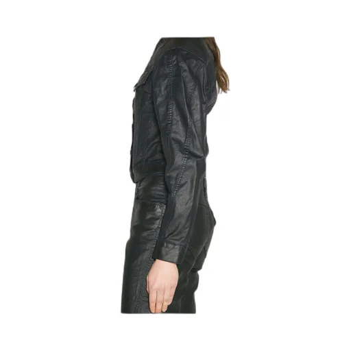 Long-Sleeved Denim Coat