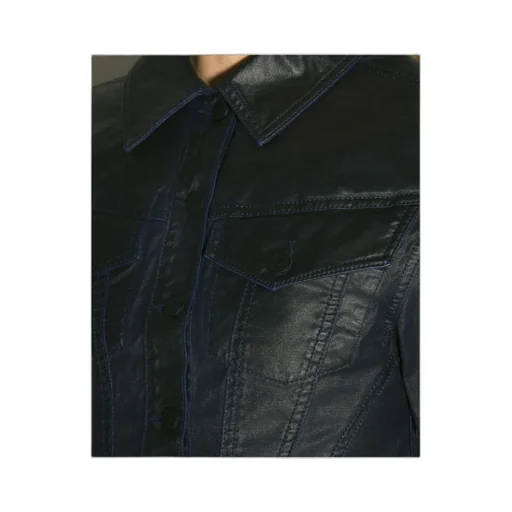 Long-Sleeved Denim Coat