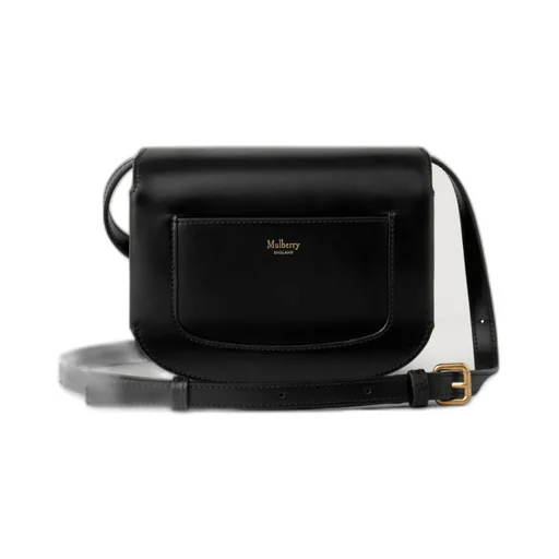 Logo Engraved Foldover Top Shoulder Bag