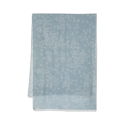 Semi-Sheer Floral-Print Scarf
