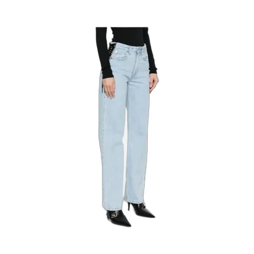 Lace-Up Denim Jeans