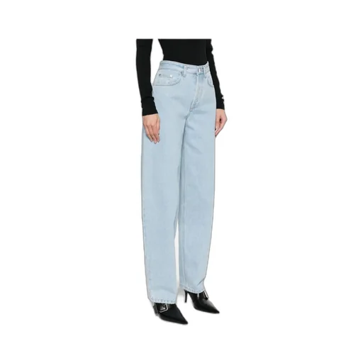 Lace-Up Wide Leg Jeans