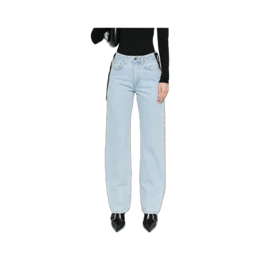 Lace-Up Denim Jeans